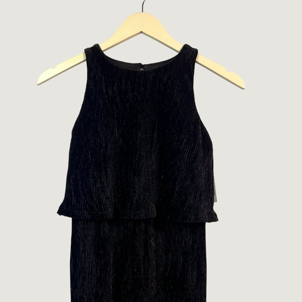 Cat & Jack Girls Black Plisse Sleeveless Wide Leg Jumpsuit Size M 8 NWT - Picture 2 of 7